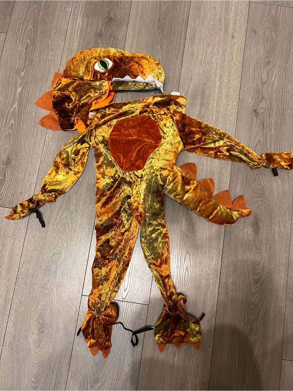 Orange Dinosaur Costume 3-4T